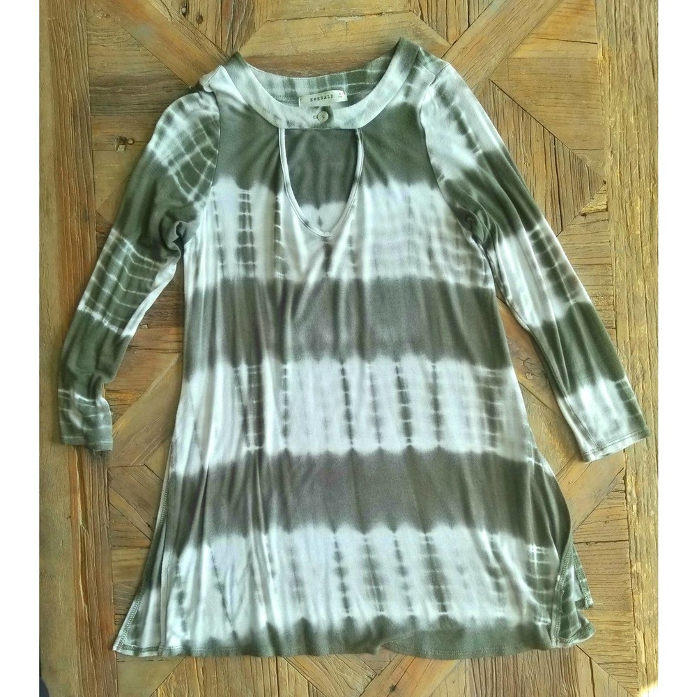 Army green tye dye top